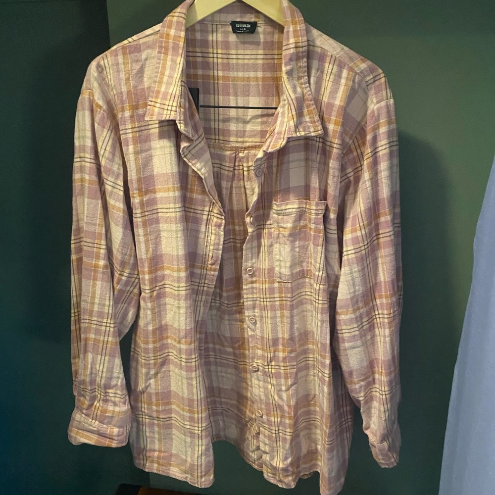 Cotton On Pink Flannel.